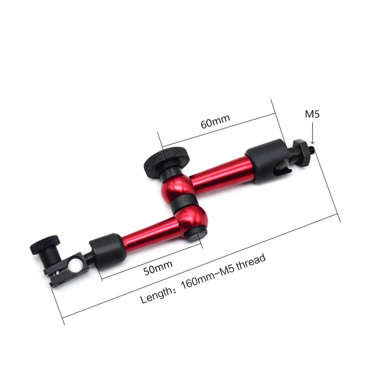 M5 Universal Flexible Magnetic Metal Base Holder Stand Arm For Dial Indicator Alloy Steel