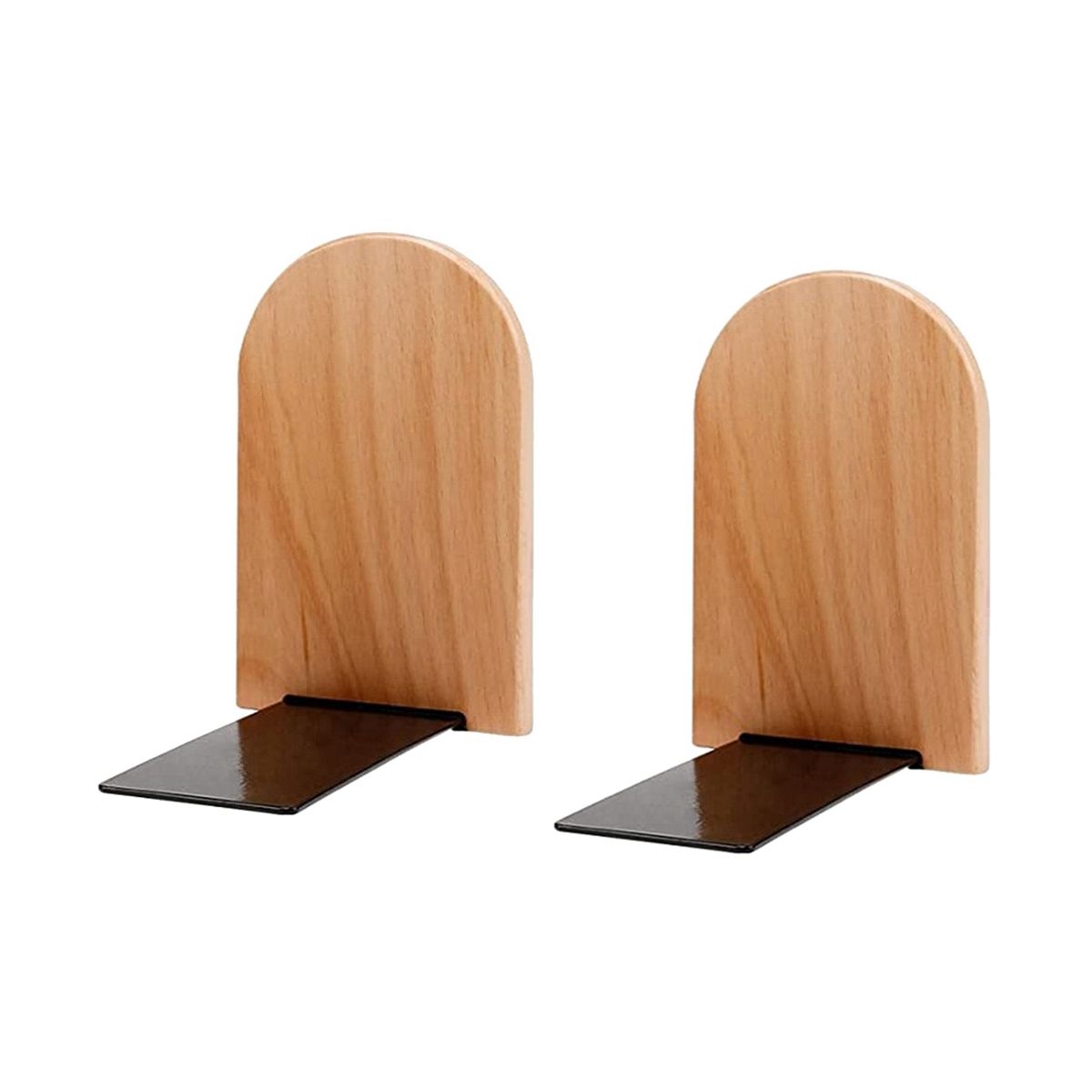 Wooden Bookends Pair of Bookends Office Bookshelf Bookshelf Stopper Home Office School Standard Size