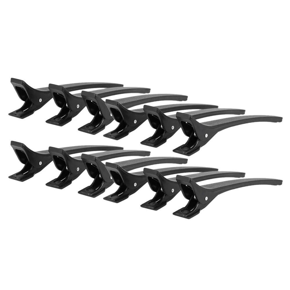 12Pcs Plastic Hairpins Alligator Hair Clips Salon Sectioning Grip Single Prong Crocodile Hair Clamp Hairdressing Styling Tool