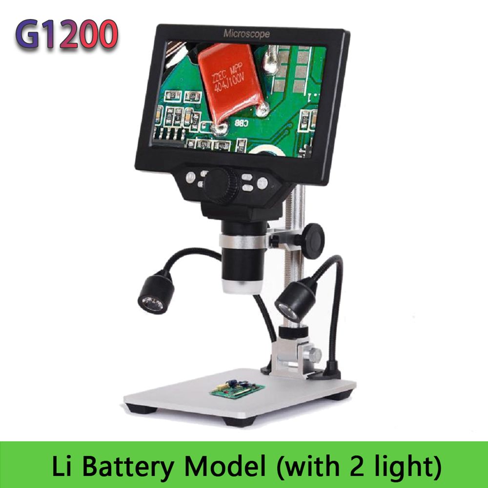 G1200 G1600 Digital Electronic Microscope 1-1600X Amplification Magnifier Microscopes Digital Microscopio Trinocular Continuous