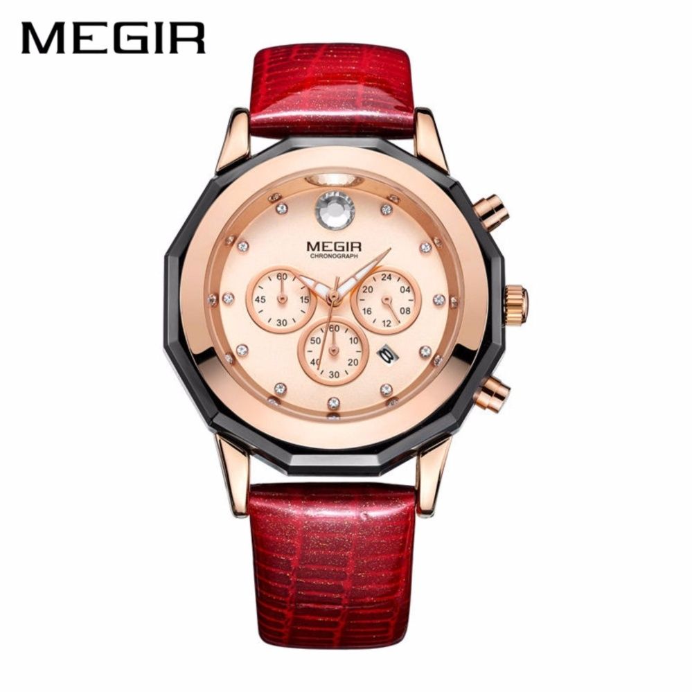 Women Watches Fashion Leather Quartz Ladies Wrist Watch Clock 2042