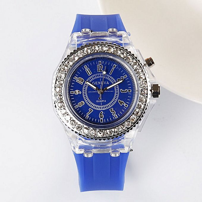 New Lovely LED Backlight Sport Waterproof  WristWatch- Blue