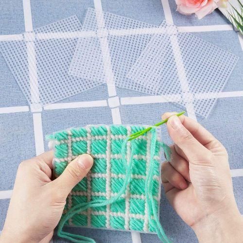 30 Pieces Plastic Mesh Canvas Sheets For