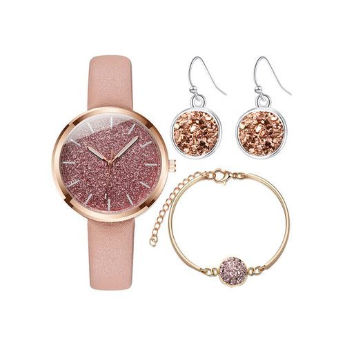 Womens Wristwatch Quartz Watch Bracelet Earrings