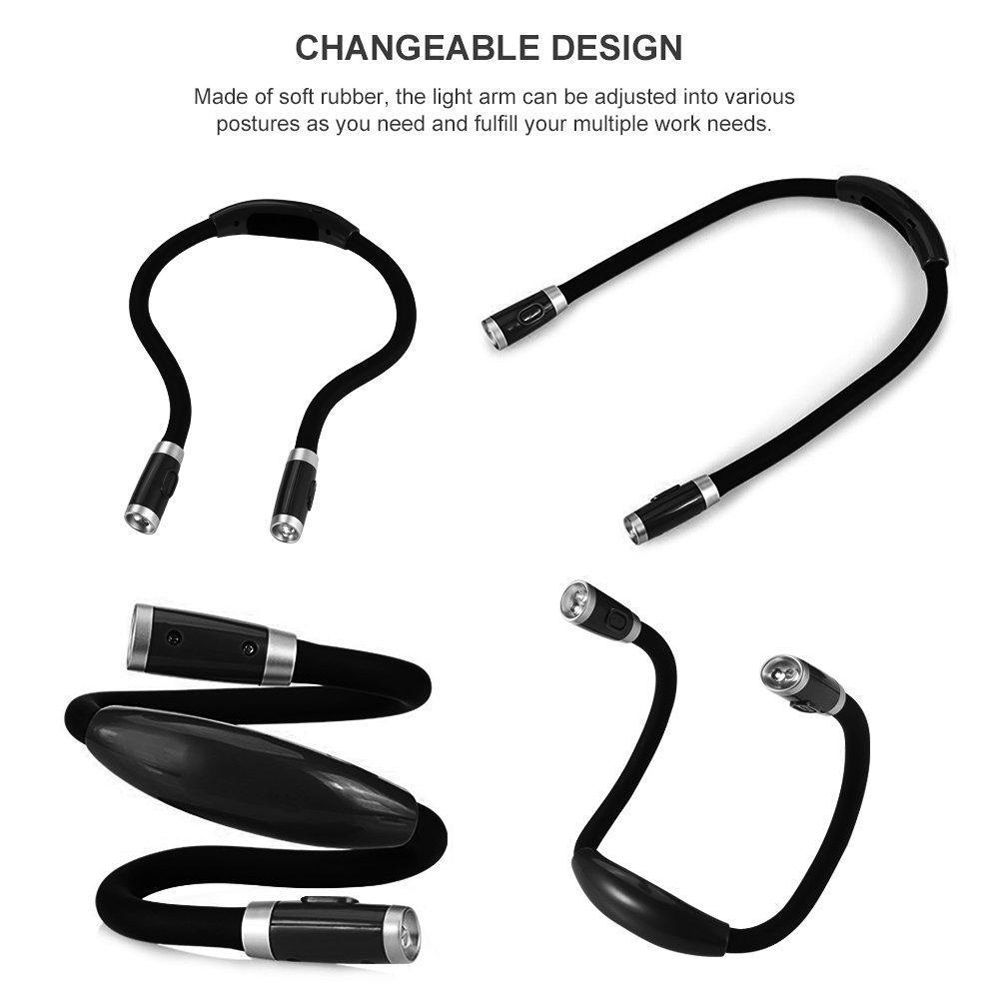 Portable U-shaped LED Neck Lamp Handsfree Reading Light