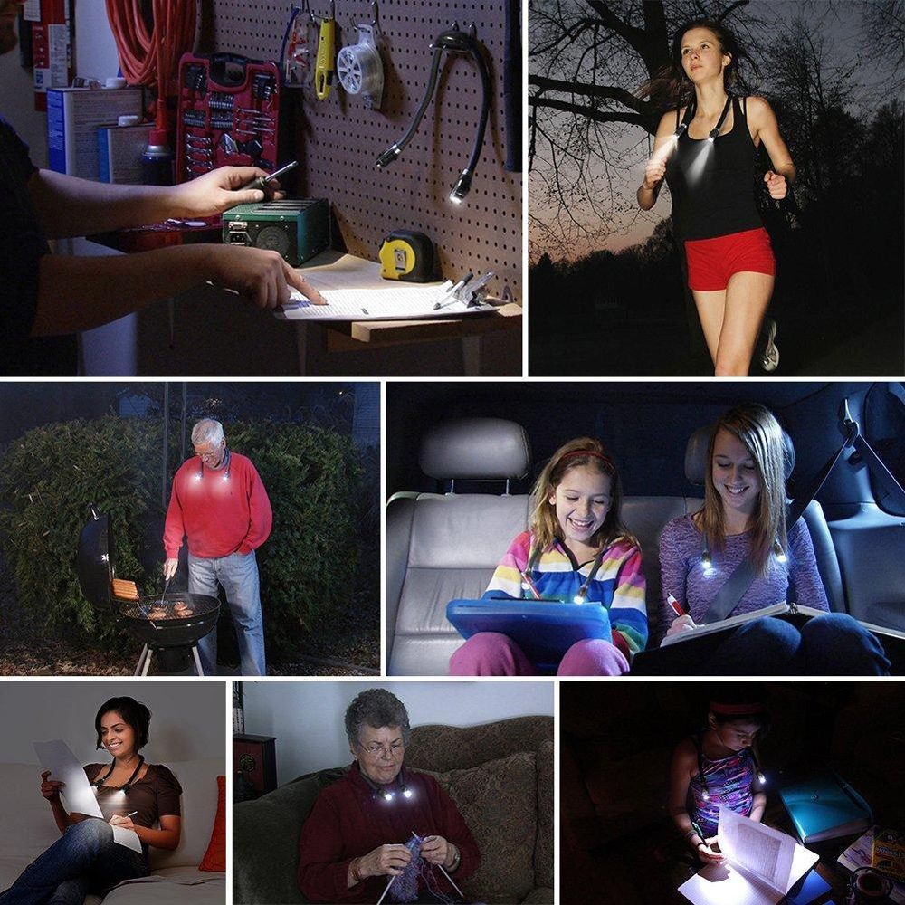 Portable U-shaped LED Neck Lamp Handsfree Reading Light