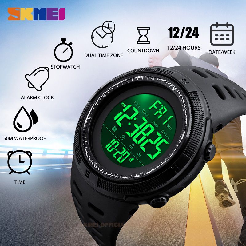 SKMEI Outdoor Sport Multifunction Waterproof Digital Watch