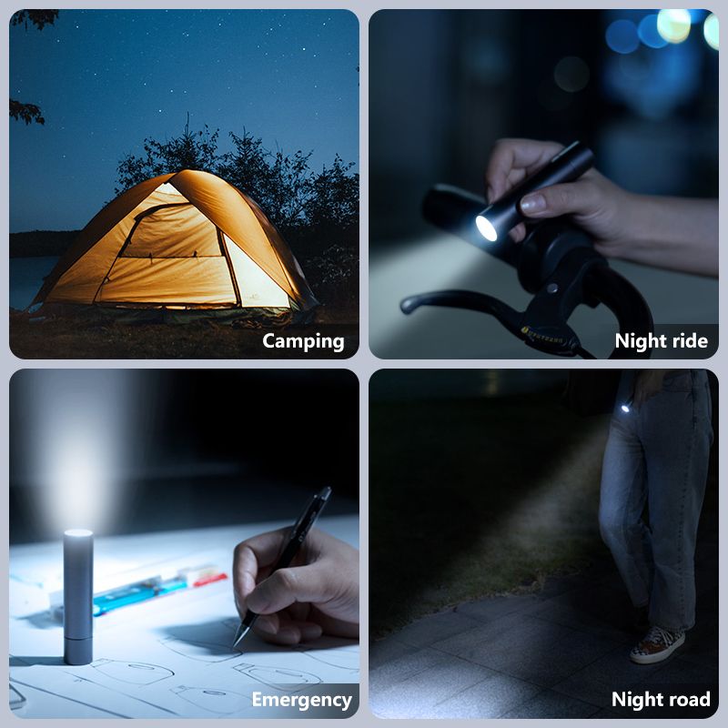 Mini LED Flashlight Power-Bank Brightness Mobile Power USB