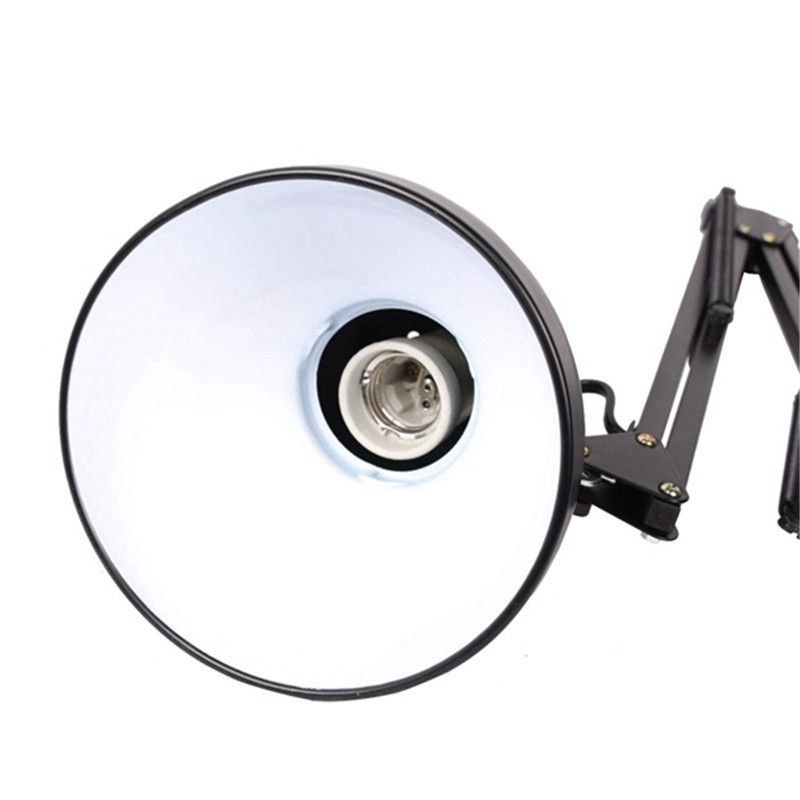 Home EU Plug Flexible Swing Arm Clamp Mount Lamp Studio E27