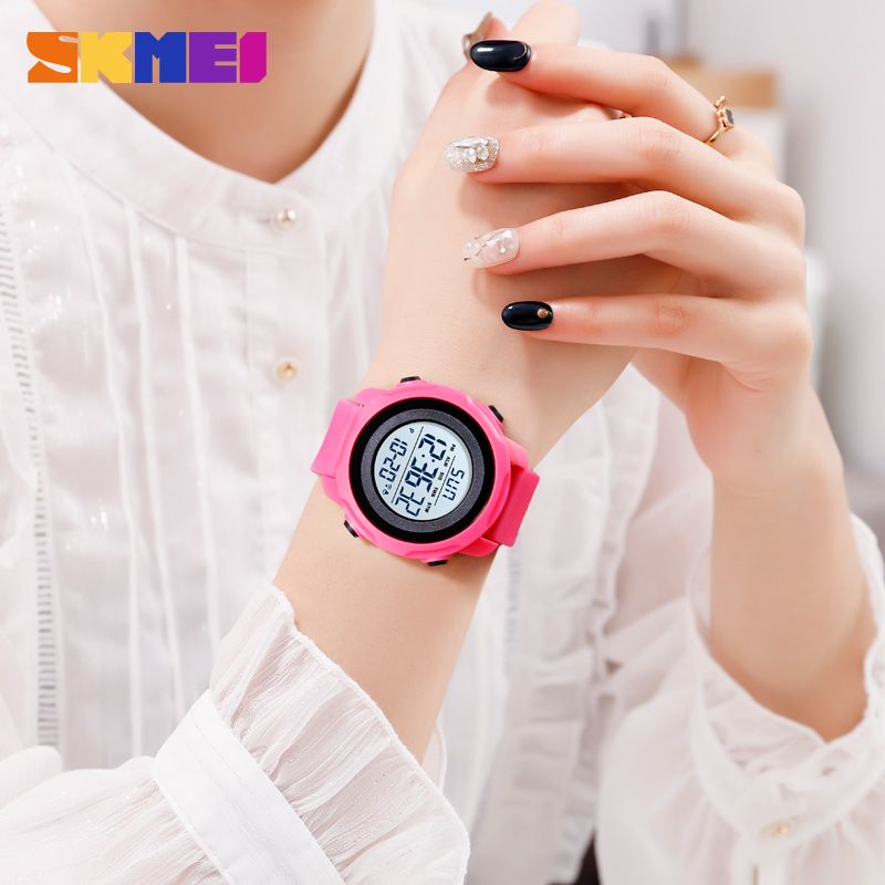 Womens Sport Watch Digital Outdoor Wristwatches Waterproof Count Down