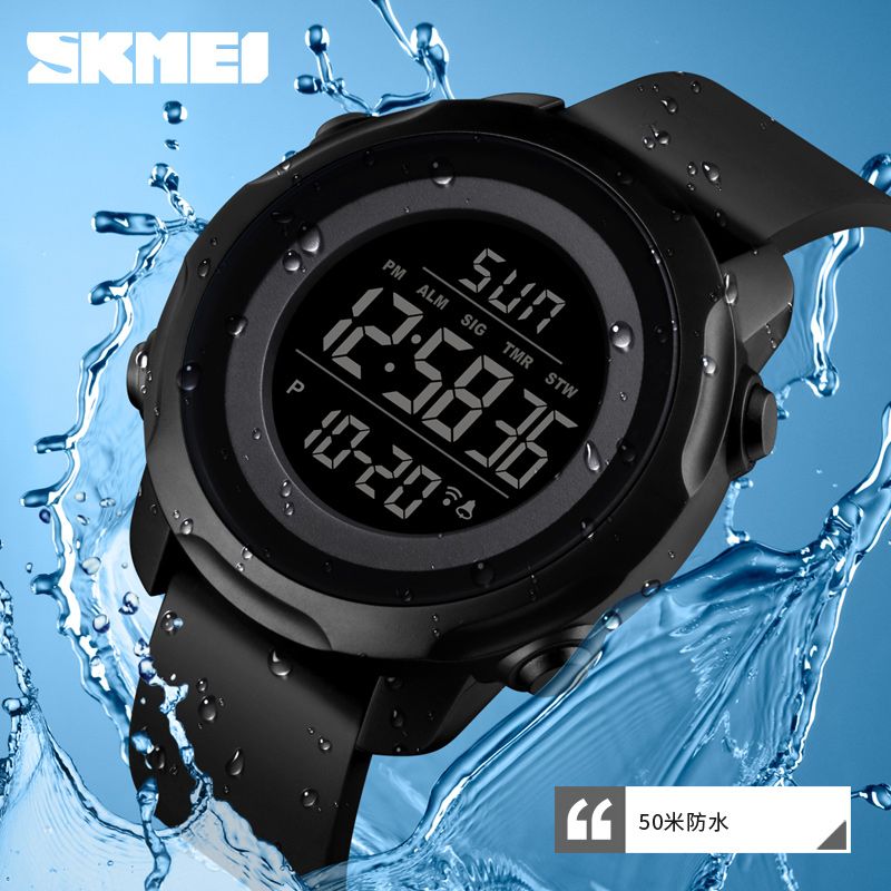 Womens Sport Watch Digital Outdoor Wristwatches Waterproof Count Down
