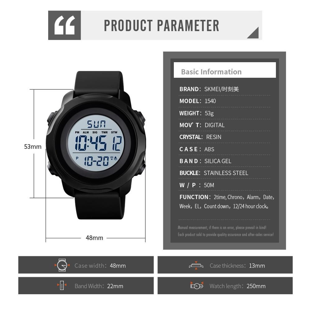 Womens Sport Watch Digital Outdoor Wristwatches Waterproof Count Down