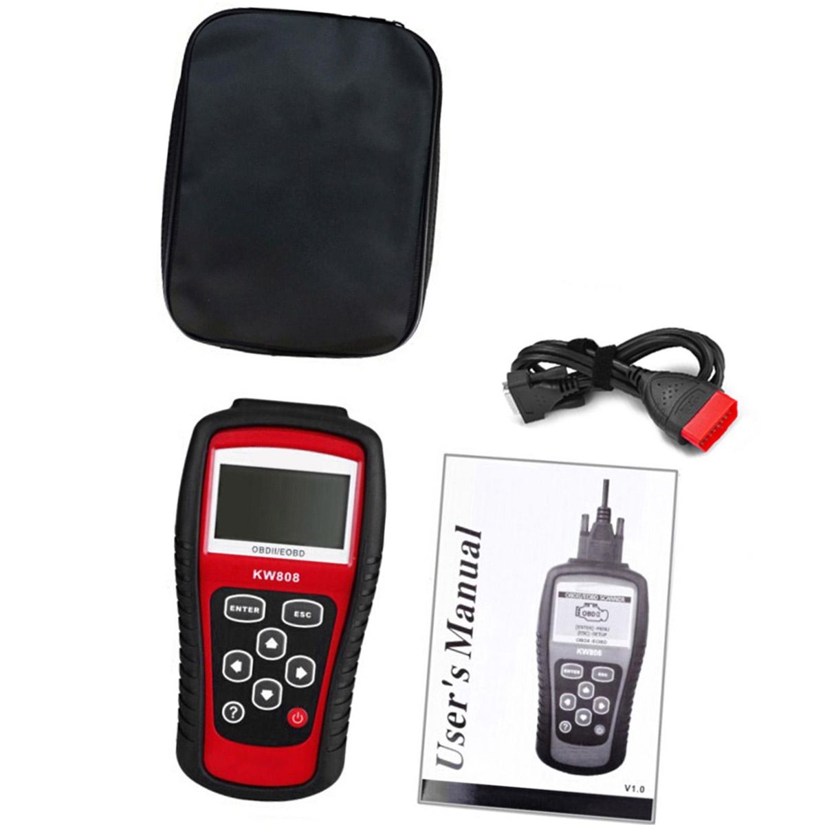 KONNWEI OBDII / EOBD Cars Code Reader and Auto Scanner Detection Decoder KW808