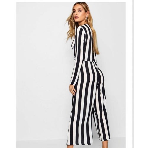 Monochrome Jumpsuit Aka Zebra Stripes