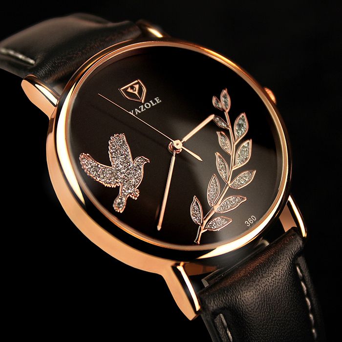 Top Luxury Brand Watch Fashion Women Quartz Wristwatch Gift For Female YZL360H-Black