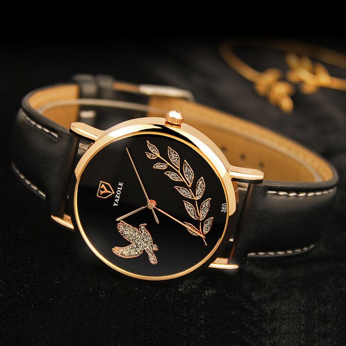 Top Luxury Brand Watch Fashion Women Quartz Wristwatch Gift For Female YZL360H-Black