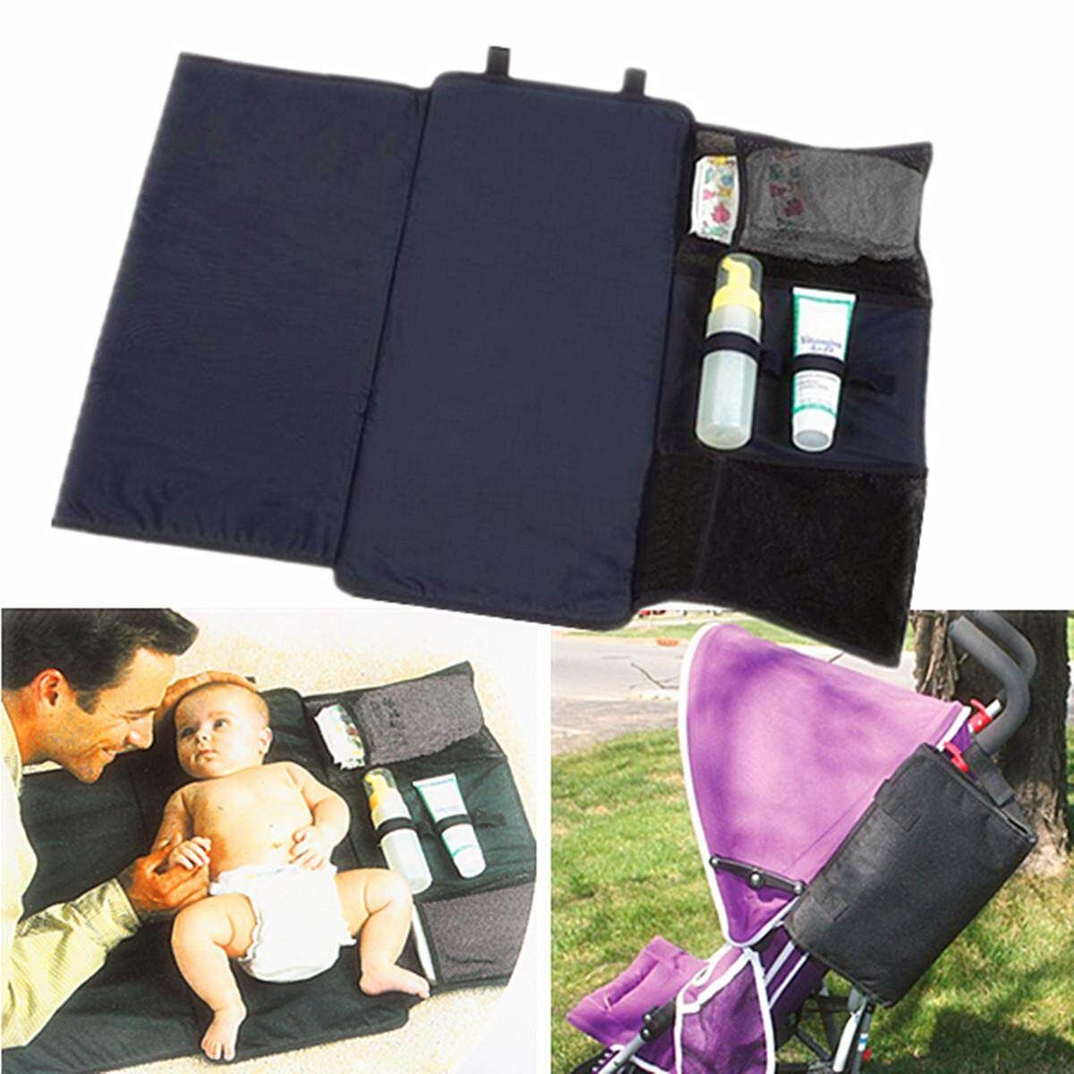 Baby Folded Diaper Bag Travel Portable Pouch Waterproof Changing Diaper Mat Pad