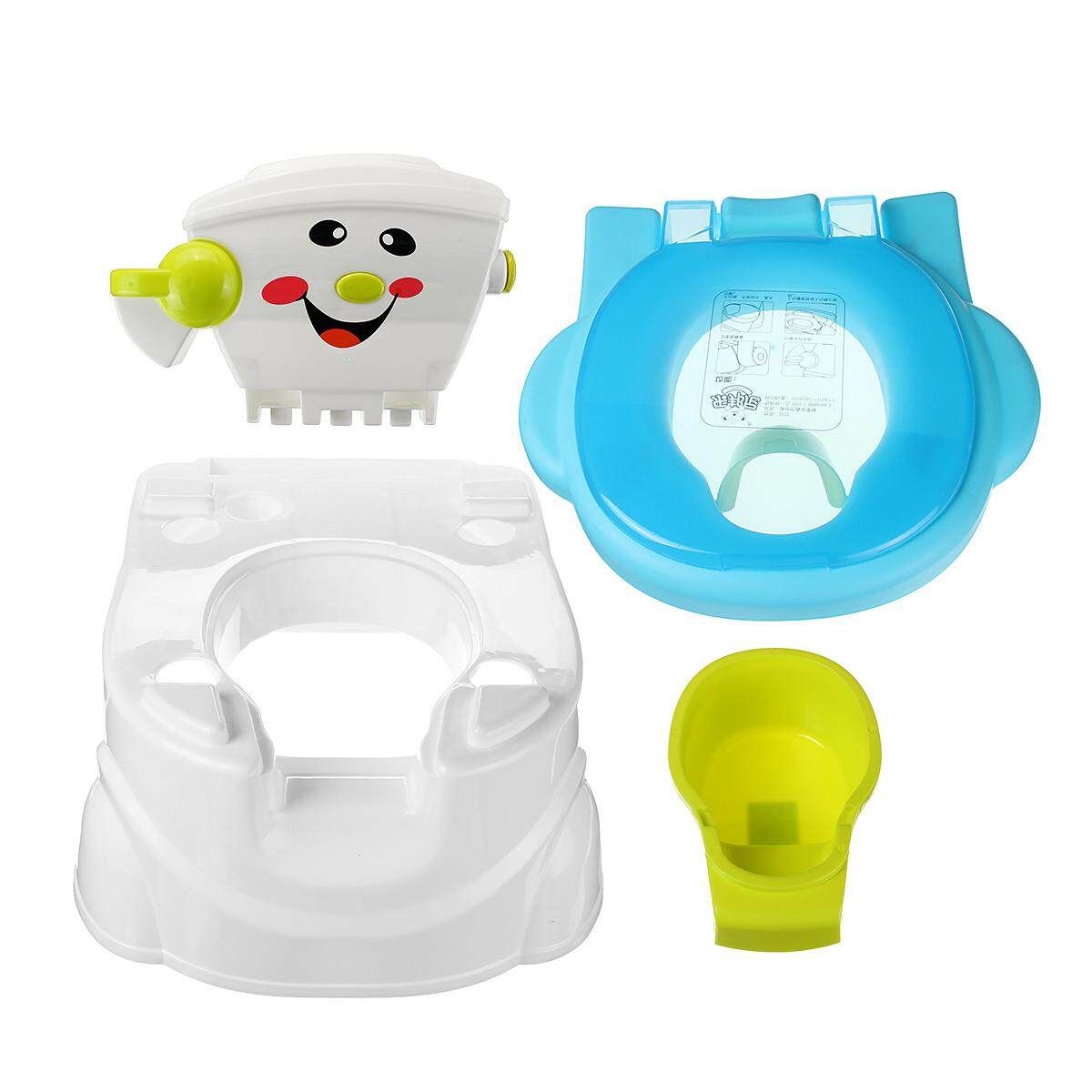 2 In 1 Music Kids Baby Toilet Training Children Toddler Potty Trainer Seat Chair Blue (blue)