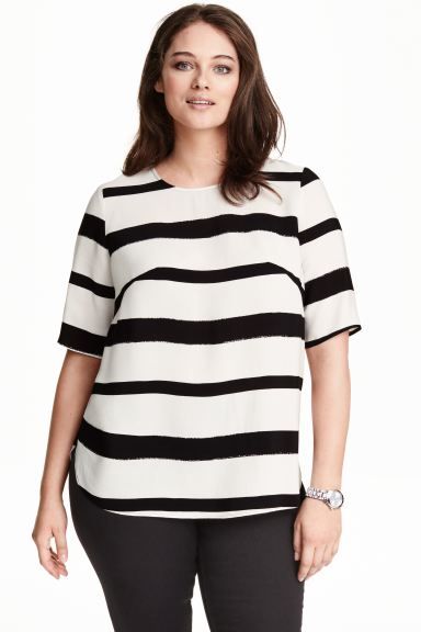 Plus Size Patterned Blouse