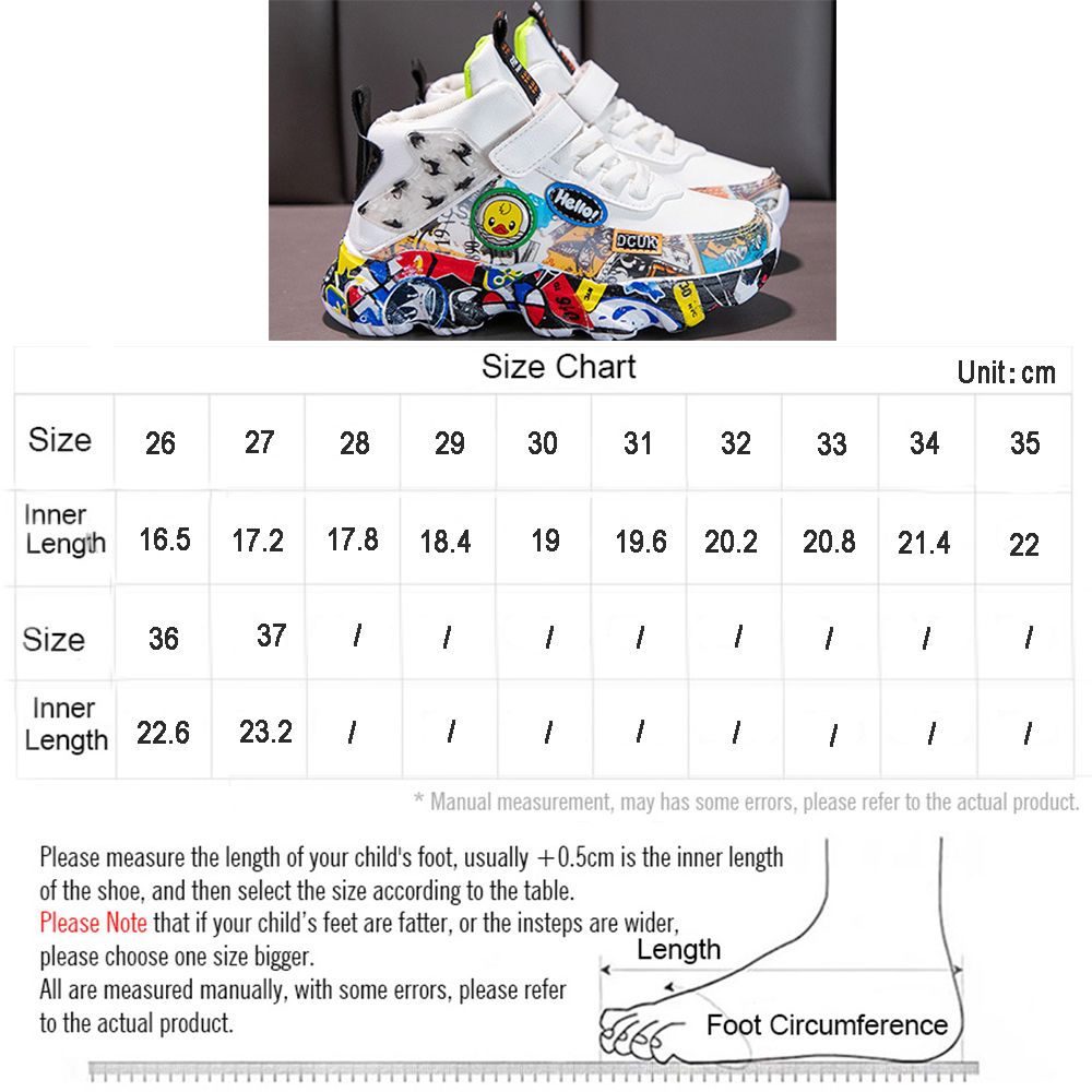 Children's Sports Leather Shoes Boys And Girls Flat Running Shoes White