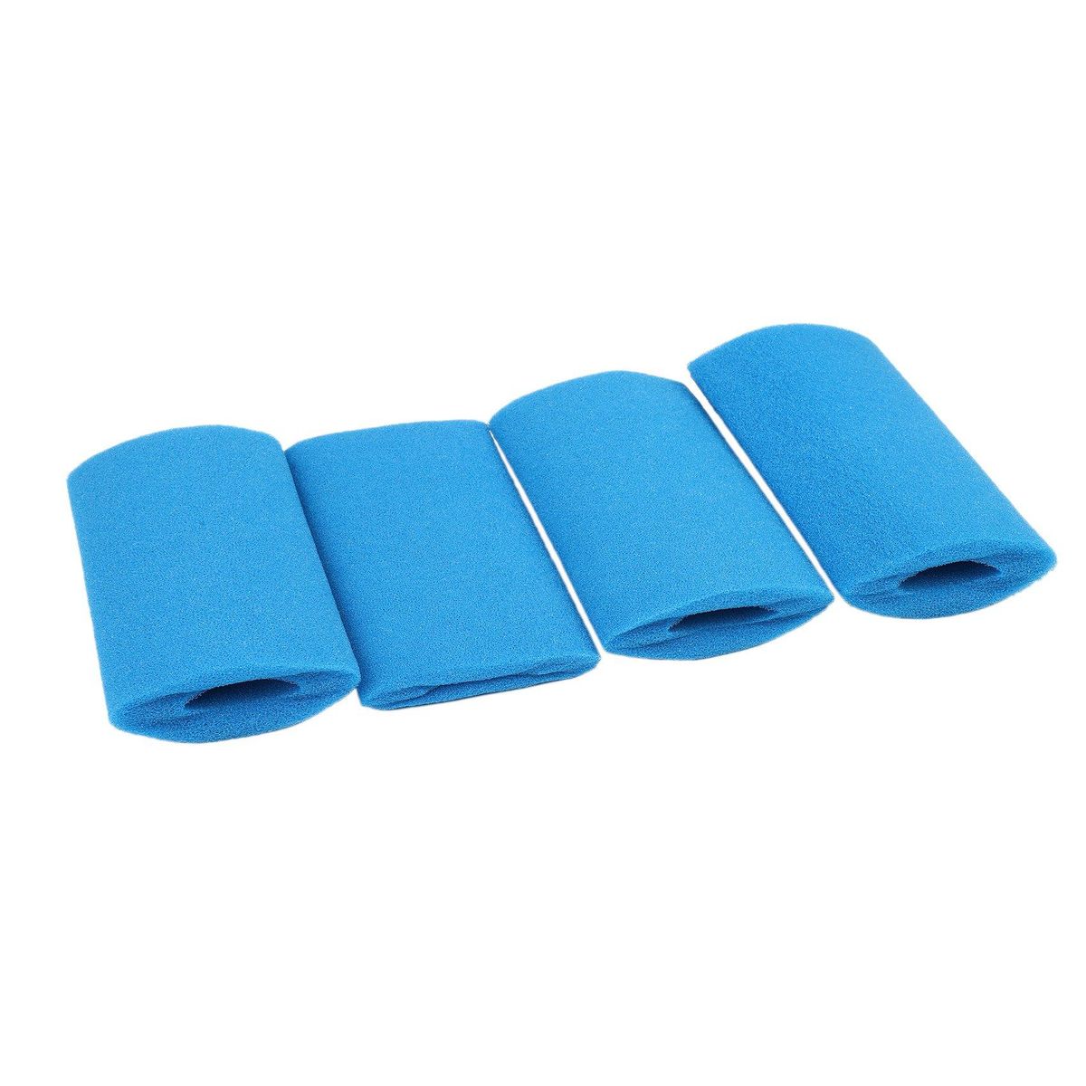 4Pcs Blue High Density Cylindrical Swimming Pool Fish Tank Foam Sponge Aquarium Reusable Replacement Accessory