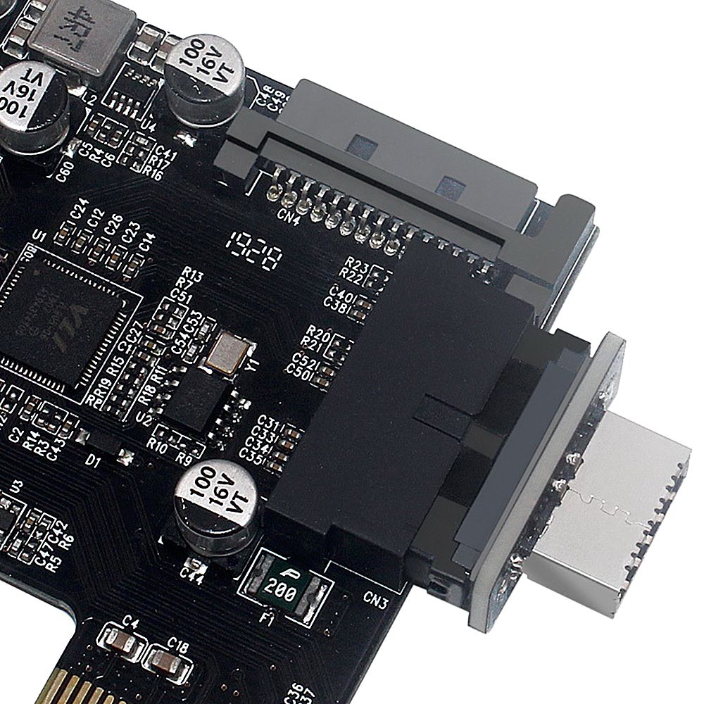 Motherboard USB3.0 19PIN To Type-E 90° Adapter Driver-free