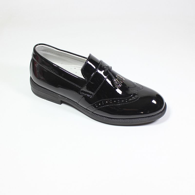 Boys Oxford Children PU Leather Shoes-Black