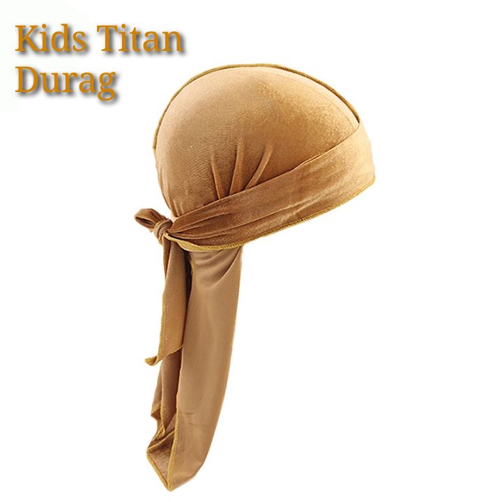 New Kids Plain Gold VelvetTitan Durag