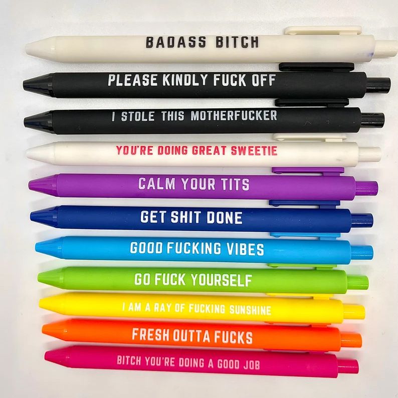 11Pcs Funny Pens 11支有趣的笔套装
