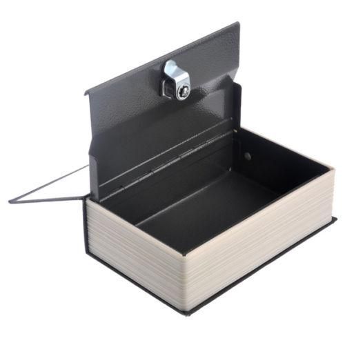 Safe Book Shaped Metal Safe Piggy Bank Money Saving Case Storage Box With Keys #black