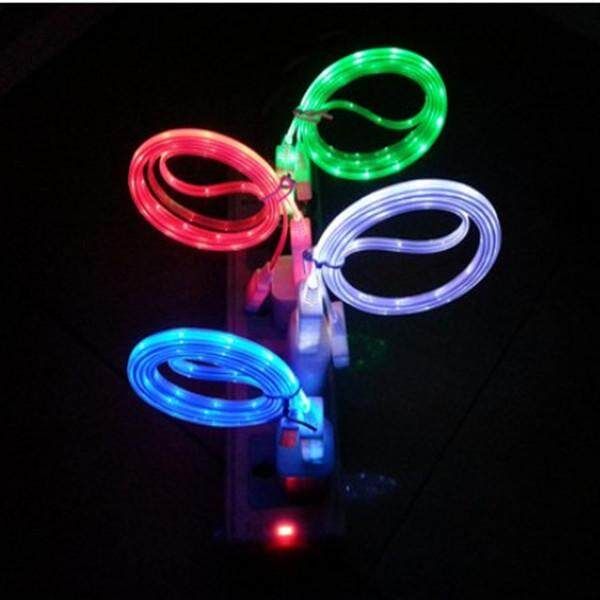 LED Light USB Charger Data Sync Cable For Phone Android Sony Samsung S4/3 HTC LG Blue Blue