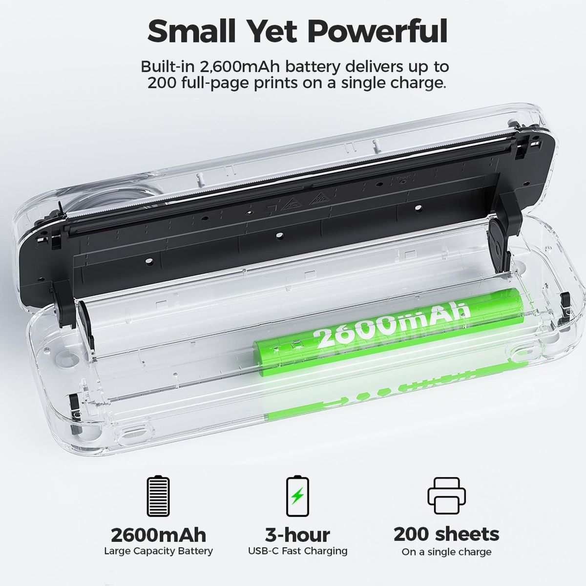 Paperang F2S A4 Size Portable Printer Thermal Printing Wireless BT Travel Mobile Printer Support   4/8 inch Compatible with Android and iOS Window Mac System for Outdoors Home Office Students and   Cars Business Trip Printing