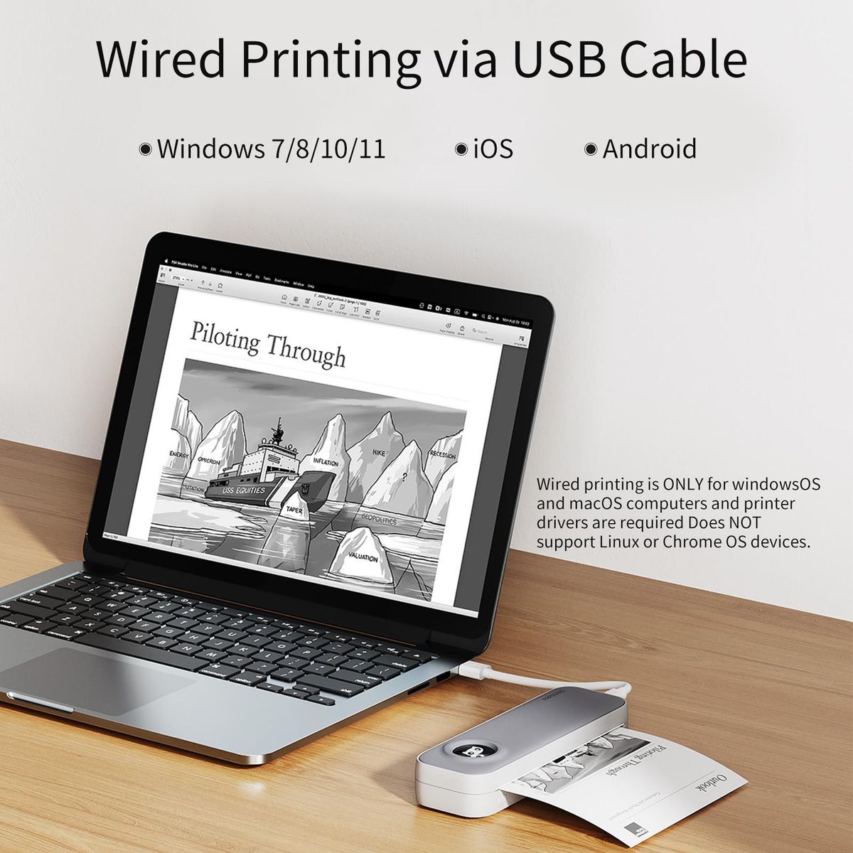 Paperang F2S A4 Size Portable Printer Thermal Printing Wireless BT Travel Mobile Printer Support   4/8 inch Compatible with Android and iOS Window Mac System for Outdoors Home Office Students and   Cars Business Trip Printing