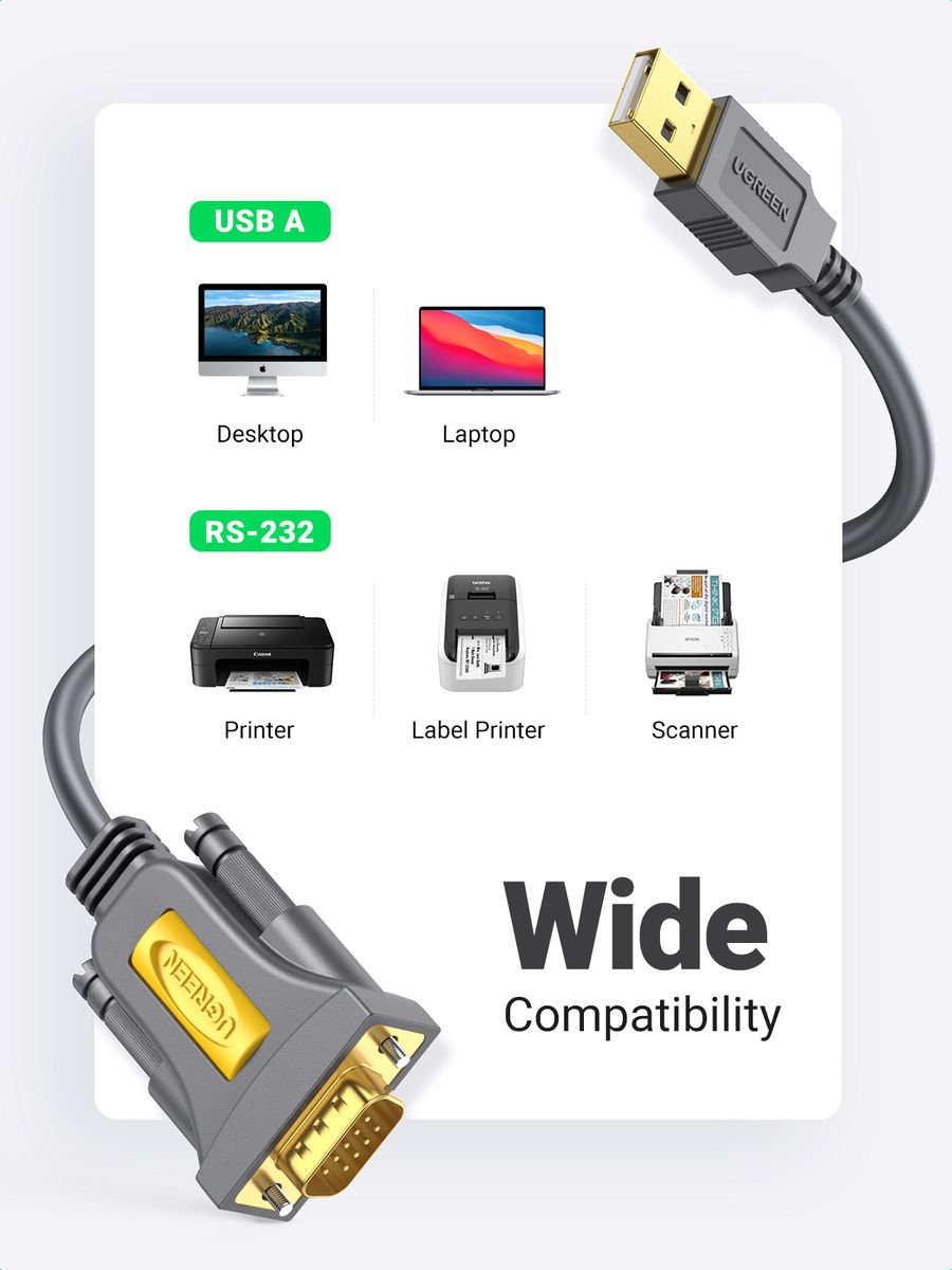 USB To RS232 Adapter Serial Cable DB9 Male 9 Pin PL2303 Chipset