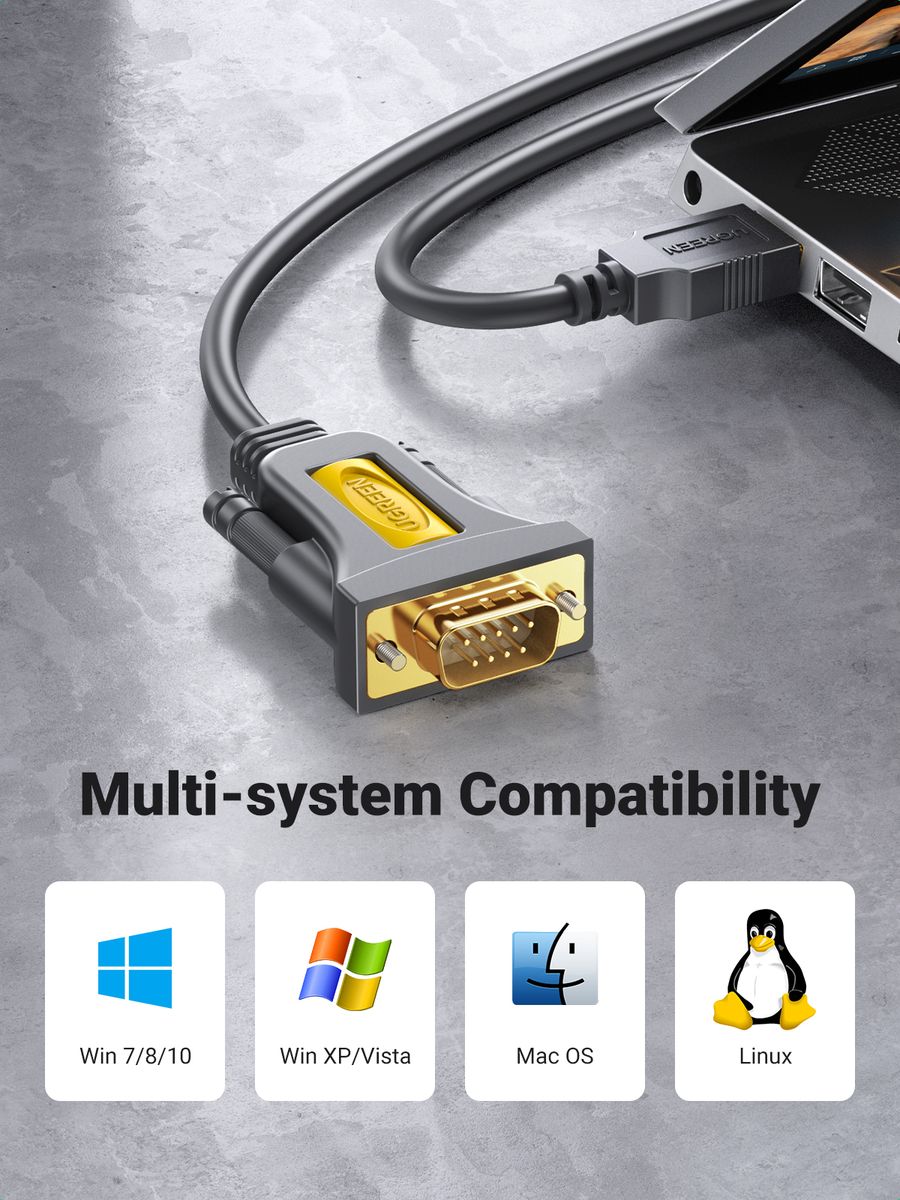USB To RS232 Adapter Serial Cable DB9 Male 9 Pin PL2303 Chipset