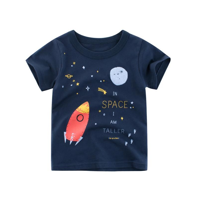 Round Neck Graphic Unisex Cotton T-Shirt For Kids Children
