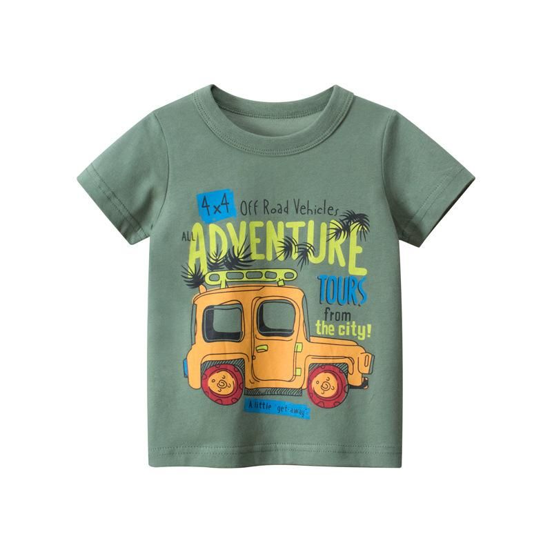 Round Neck Graphic Unisex Cotton T-Shirt For Kids Children
