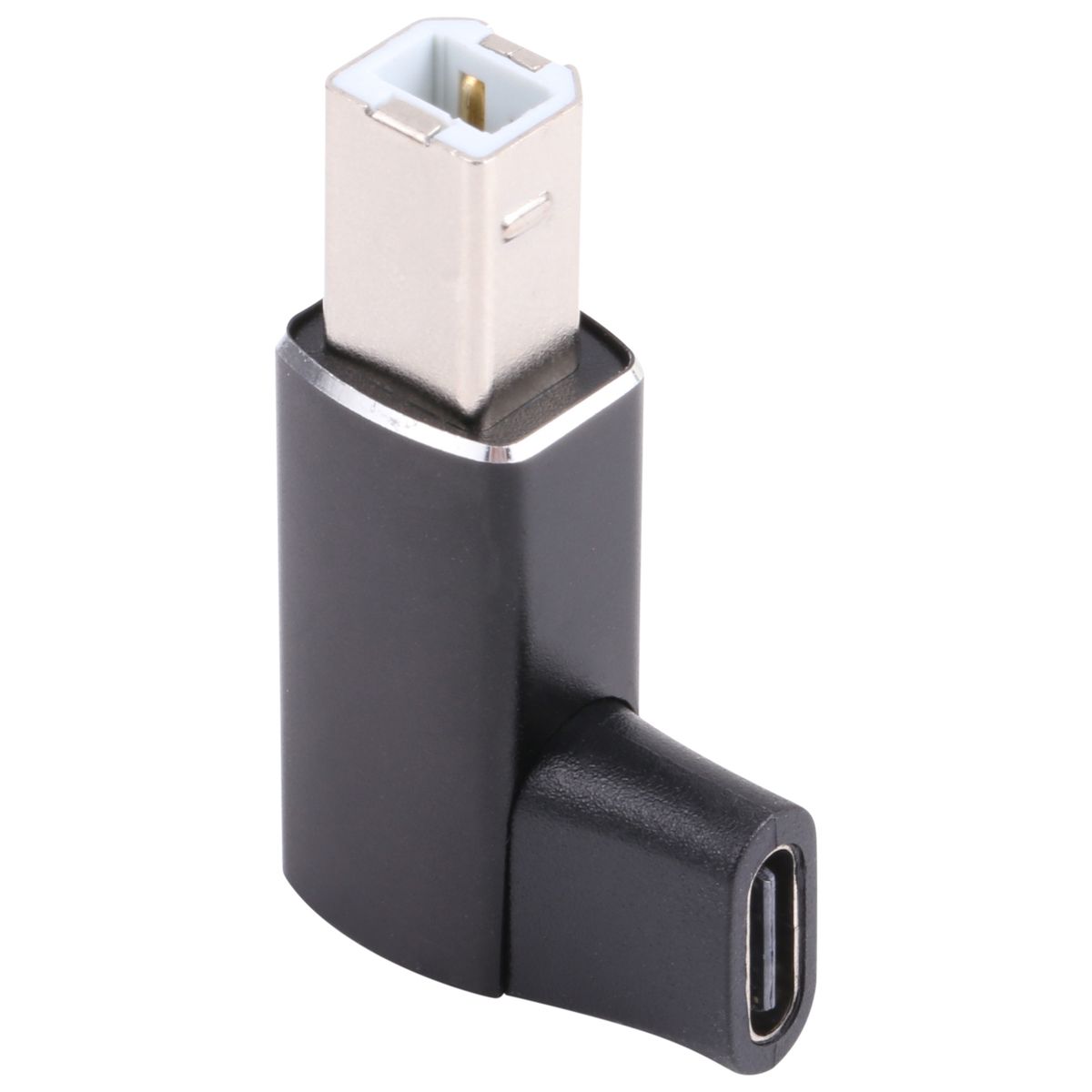 USB-C / Type C Female To USB 2.0 B MIDI Male Adapter For Electronic Instrument / Printer / Scanner / Piano (Black)