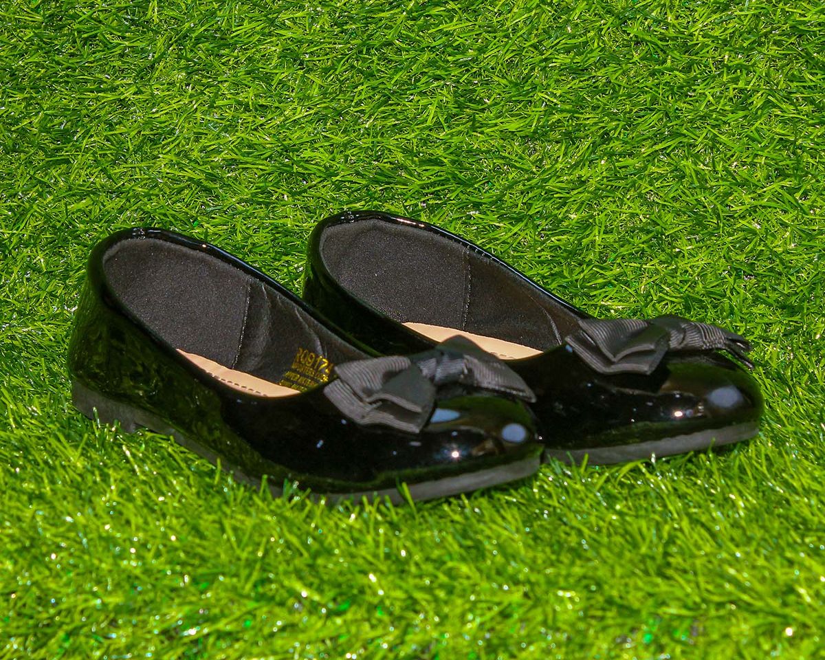 Children Slip-on Corporate Flats Shiny Skin Leather Shoe