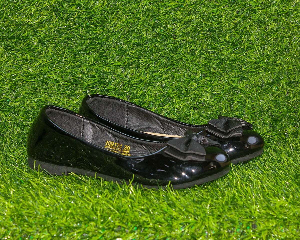 Children Slip-on Corporate Flats Shiny Skin Leather Shoe