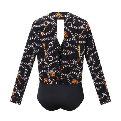 Women Autumn Long Sleeve Sexy Deep V-Neck Jumpsuit Spring Ladies Casual Bodysuit Romper(#Black)
