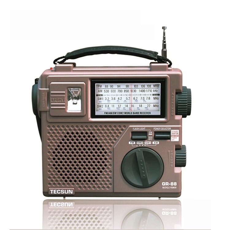 GR-88 GR-88P Digital Radio Receiver Emergency Light Radio Dynamo Radio With Built-In Speaker Manual Hand Power