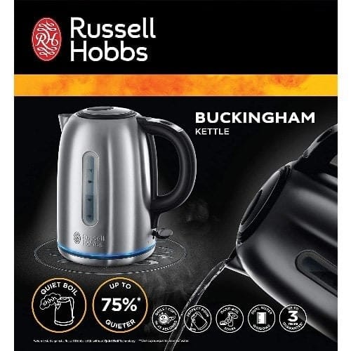 1.7l Quiet Boil Kettle - Brushed Stainless Steel - Silver - 3000w