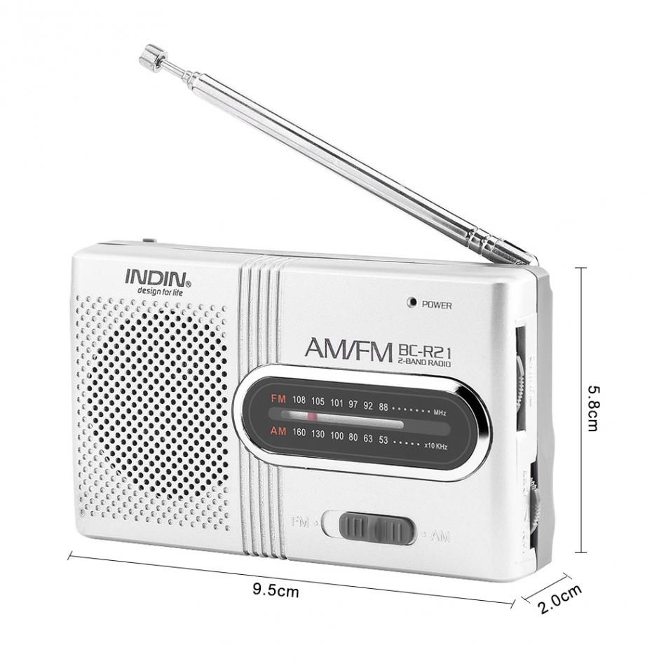 Portable Mini AM FM Radio Stereo Speakers Telescopic  Radio Pocket World Receiver Speaker Music Player Universal Radio