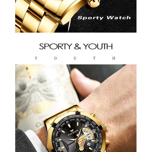 Calendar Sporty Waterproof Quartz Men's Watch