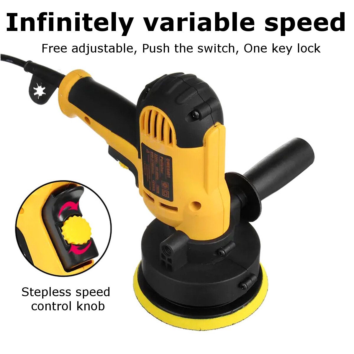 800W Polisher Car Sander Buffer Polishing Machine Kit Variable Speed Machine EU PLUG -14 Piece Set