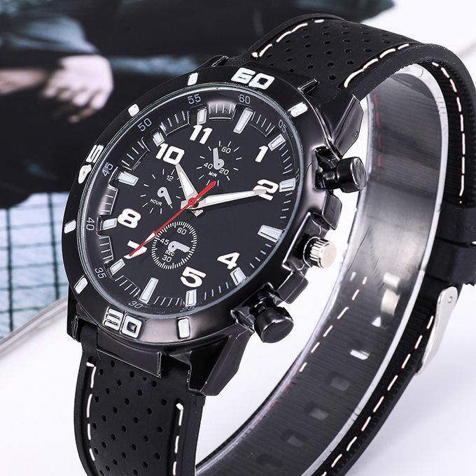 Men's Fashion Sports Quartz Watch - Black