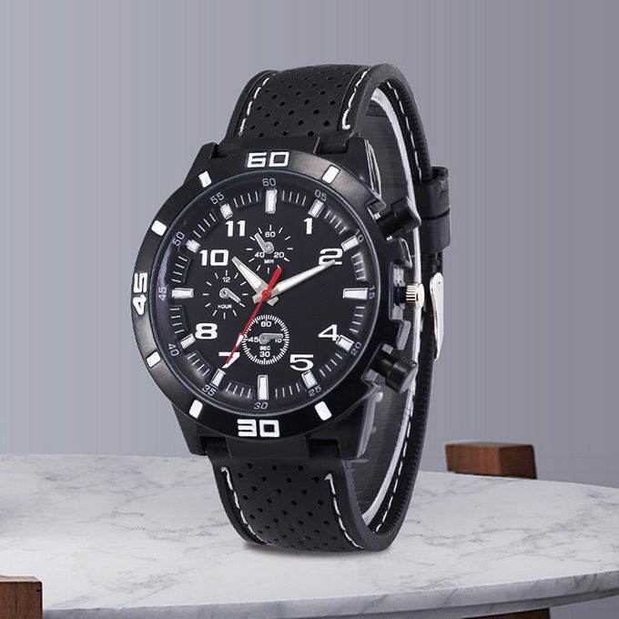 Men's Fashion Sports Quartz Watch - Black
