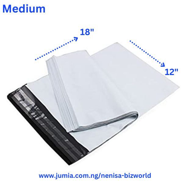 Courier Bags / Courier Nylons / Poly Mailer- Invoice Pocket 50pcs Medium- A3 -30x48cm -12/18 Inches