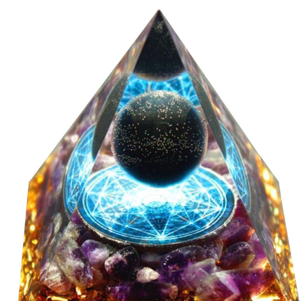 Handmade Pyramid Crystal Pyramid EMF Meditation Tool -